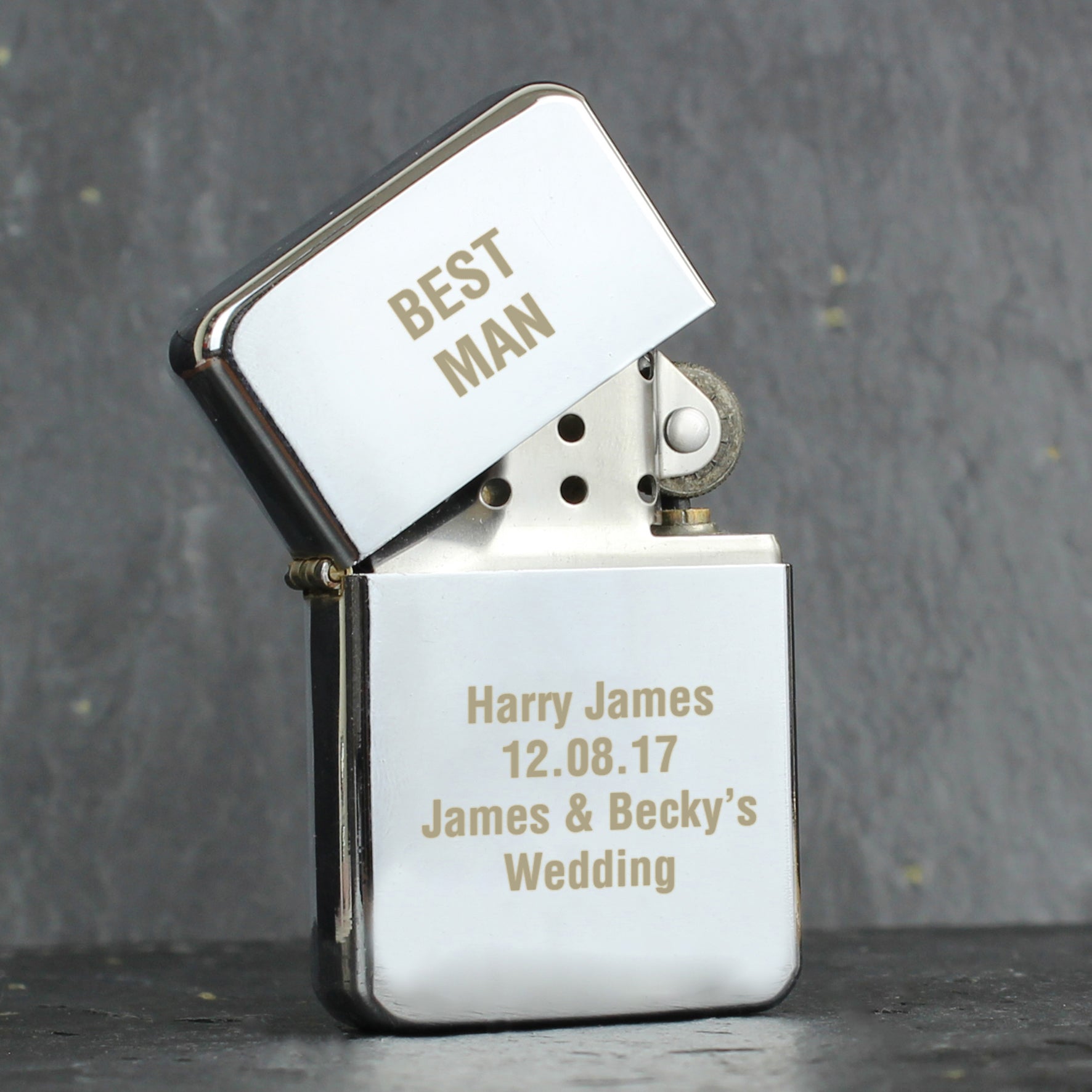 Personalised Silver Lighter - MK&JD Gifts