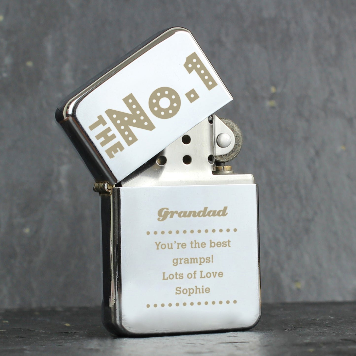 Personalised The No.1 Silver Lighter - MK&JD Gifts