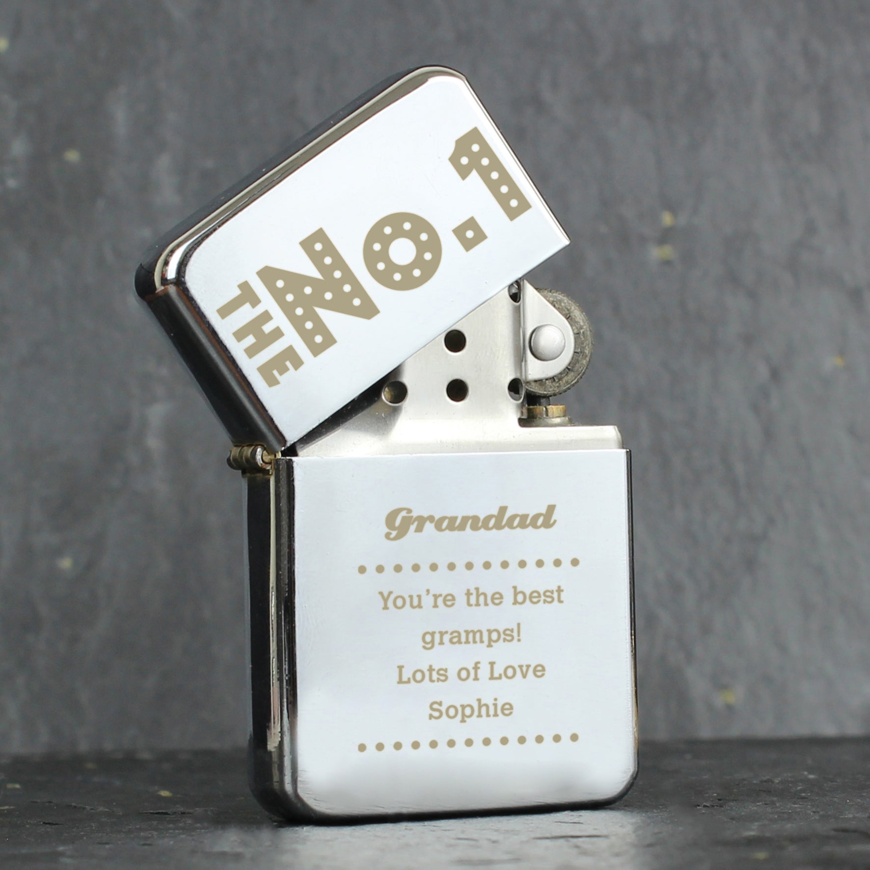 Personalised The No.1 Silver Lighter - MK&JD Gifts