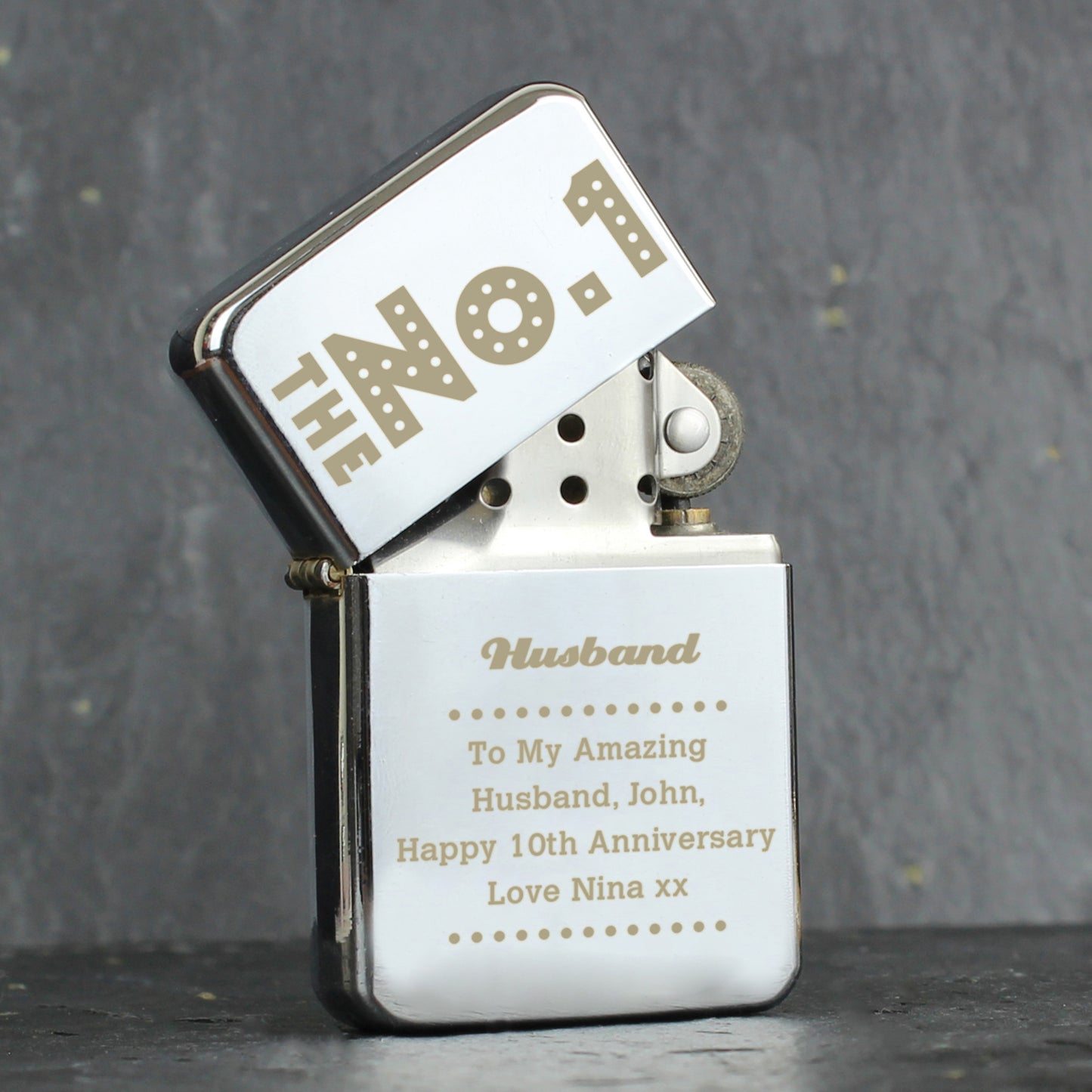 Personalised The No.1 Silver Lighter - MK&JD Gifts