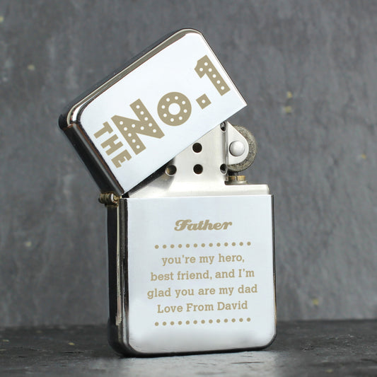 Personalised The No.1 Silver Lighter - MK&JD Gifts
