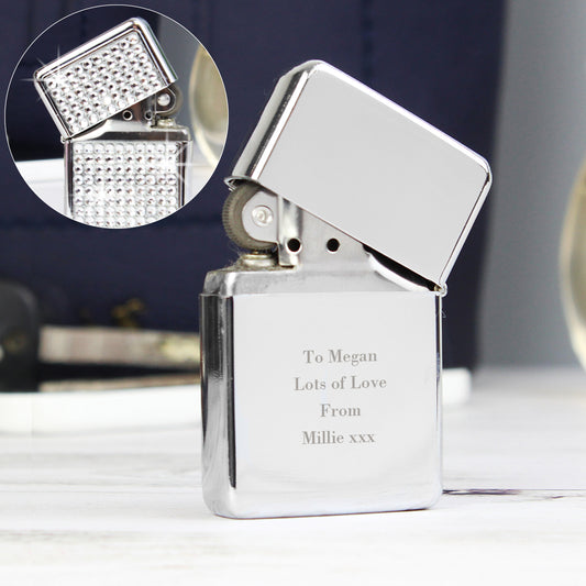 Personalised Any Message Diamante Lighter - MK&JD Gifts