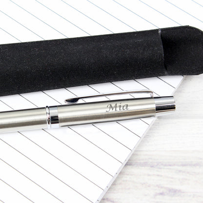 Personalised Scripted Pen and Pouch Set - MK&JD Gifts