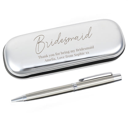 Personalised Free Text Pen and Box Set - MK&JD Gifts