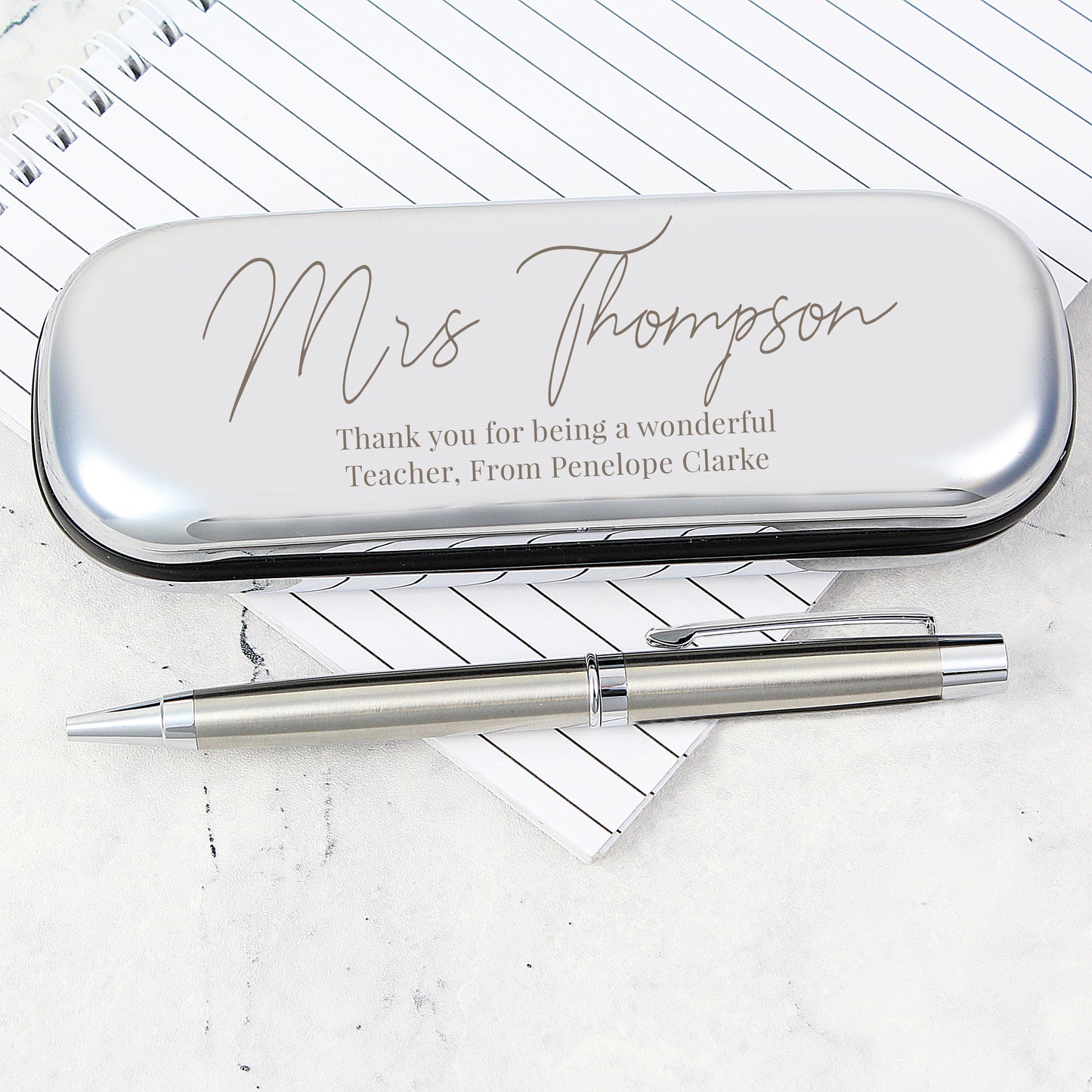 Personalised Free Text Pen and Box Set - MK&JD Gifts