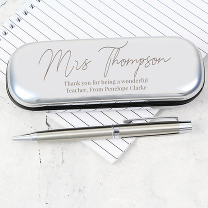 Personalised Free Text Pen and Box Set - MK&JD Gifts