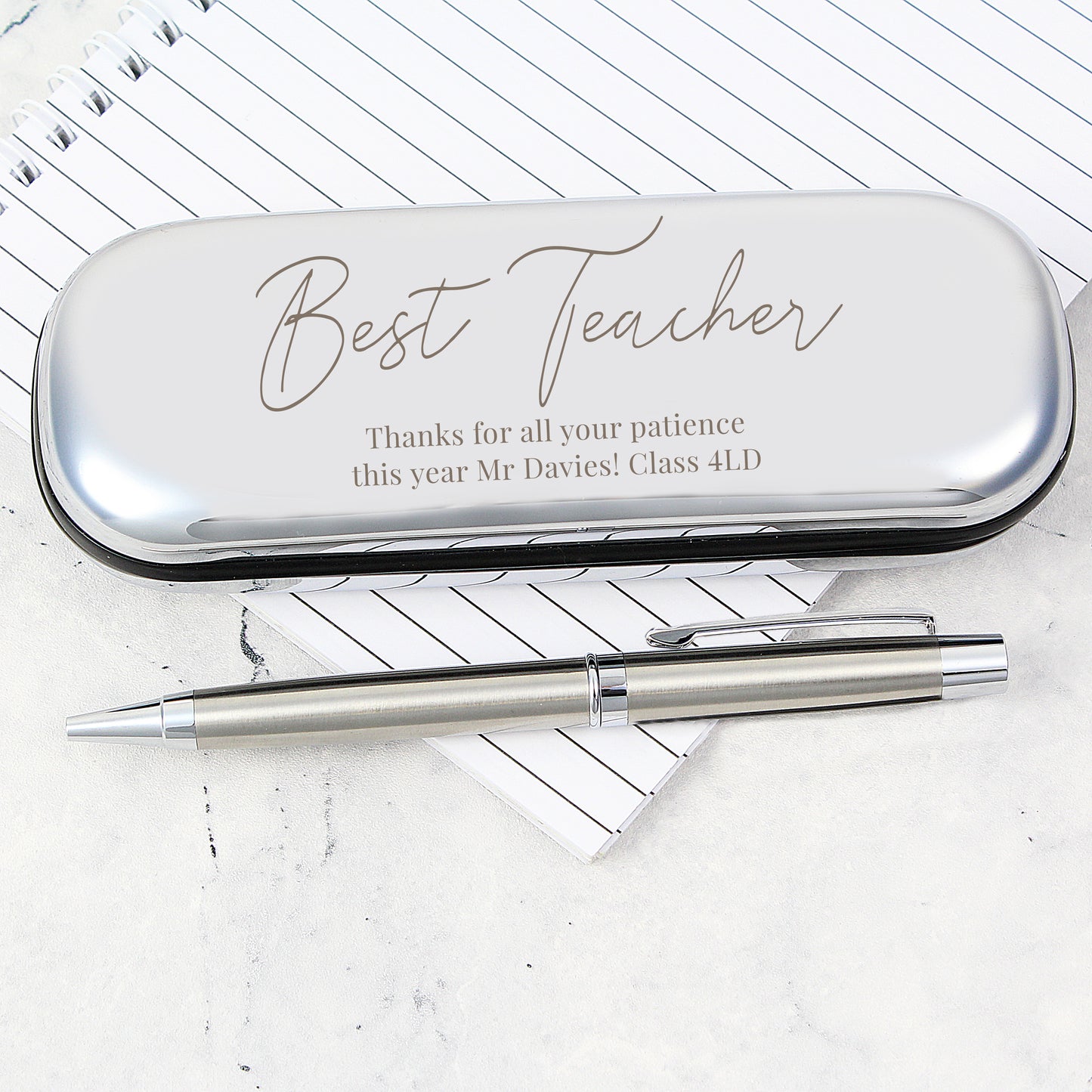 Personalised Free Text Pen and Box Set - MK&JD Gifts