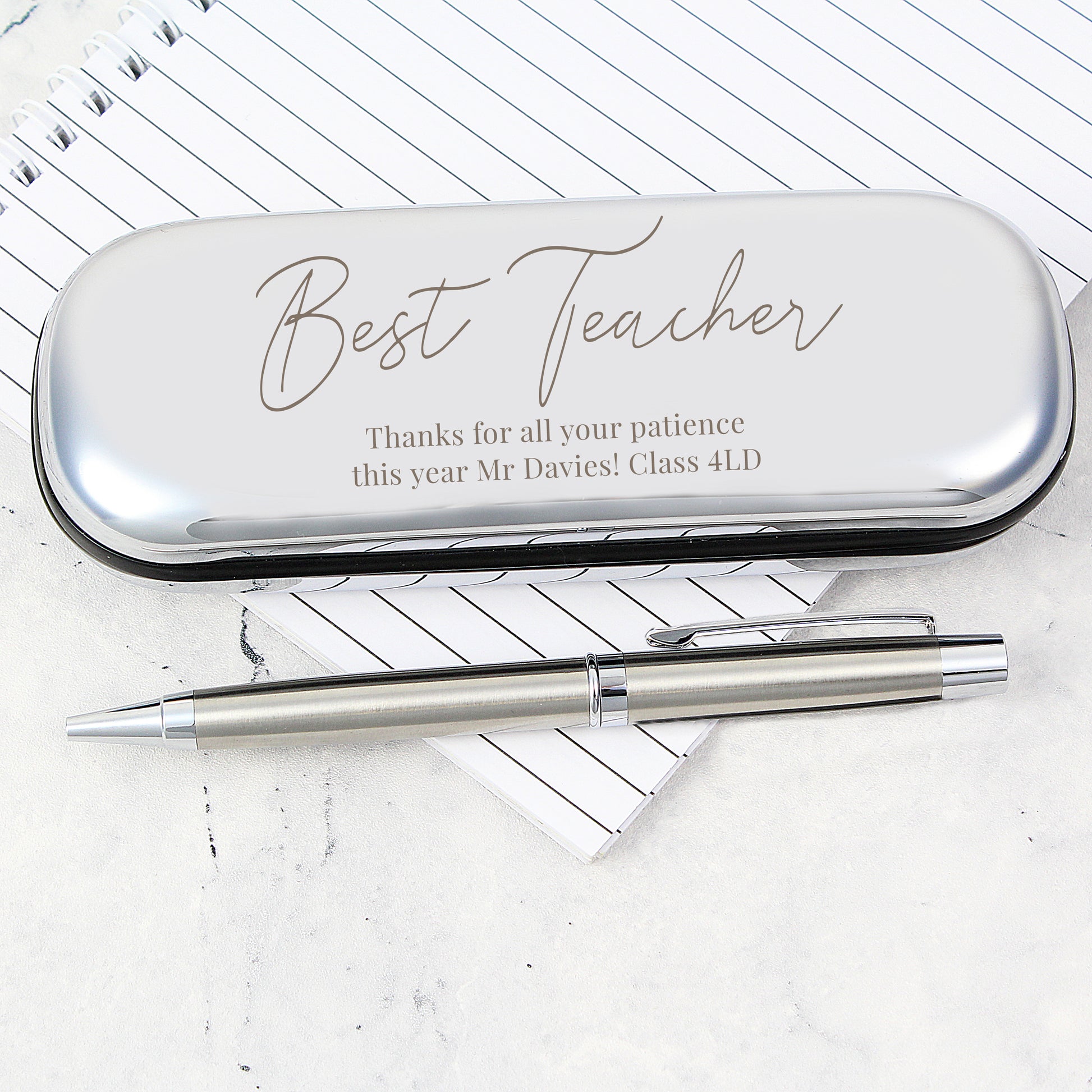 Personalised Free Text Pen and Box Set - MK&JD Gifts
