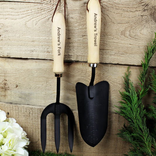 Personalised Fork & Trowel Set - MK&JD Gifts