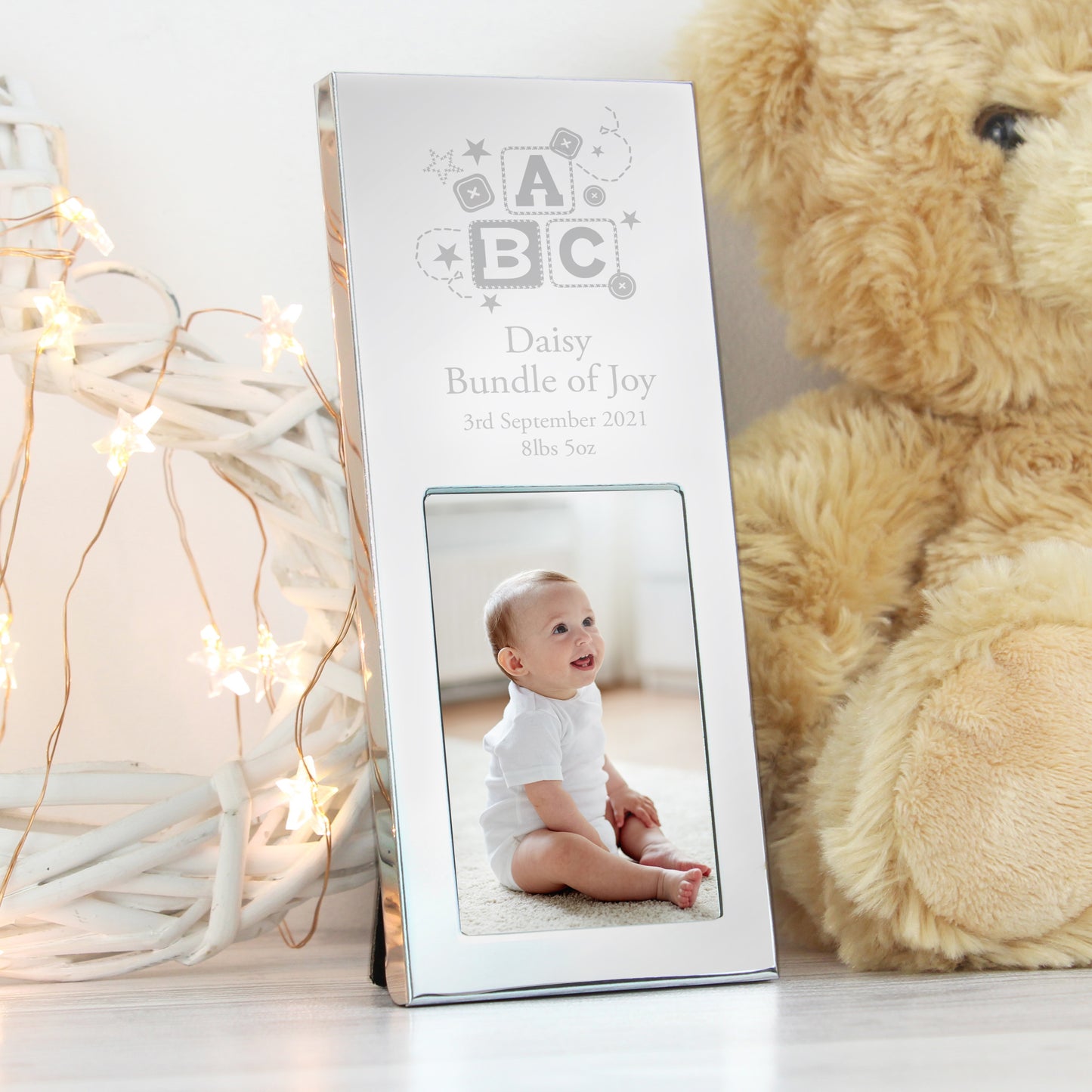 Personalised ABC Small 2x3 Silver Photo Frame - MK&JD Gifts