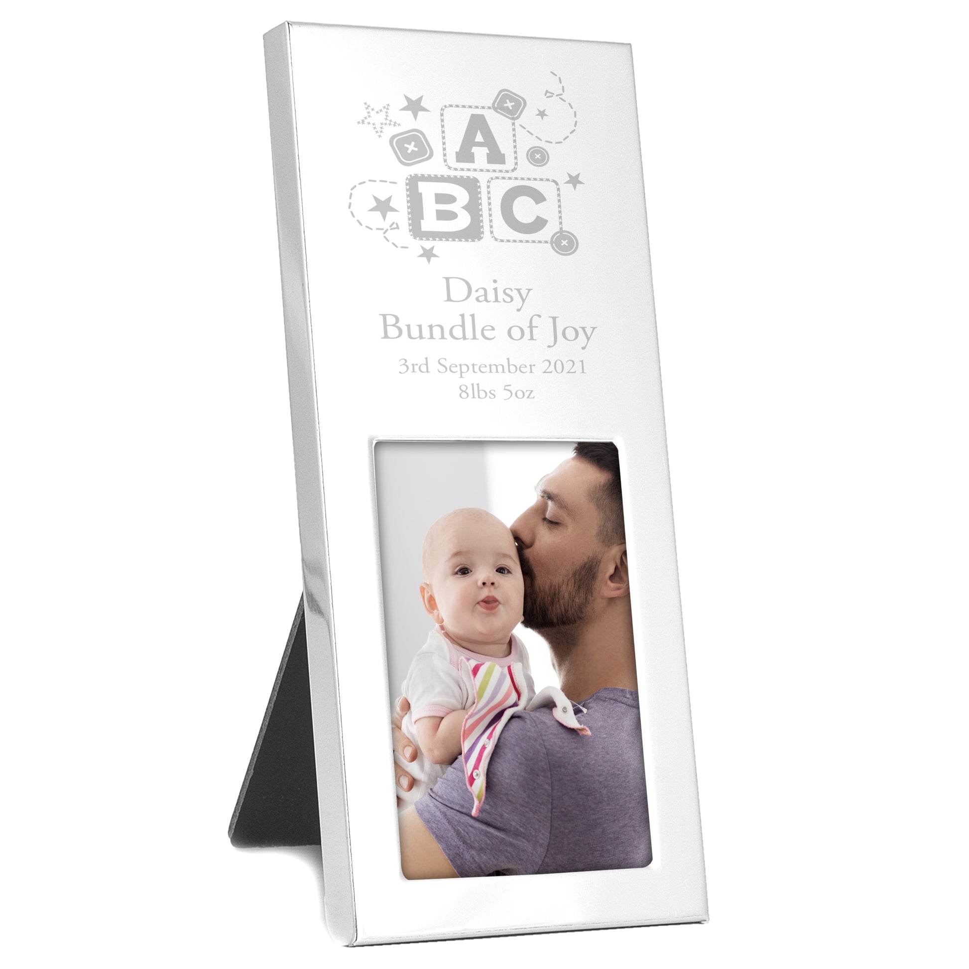 Personalised ABC Small 2x3 Silver Photo Frame - MK&JD Gifts