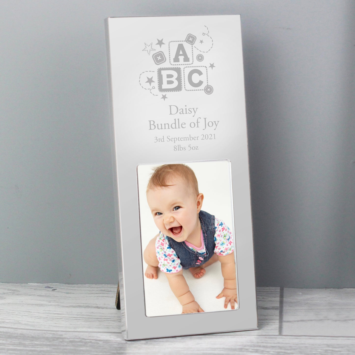 Personalised ABC Small 2x3 Silver Photo Frame - MK&JD Gifts
