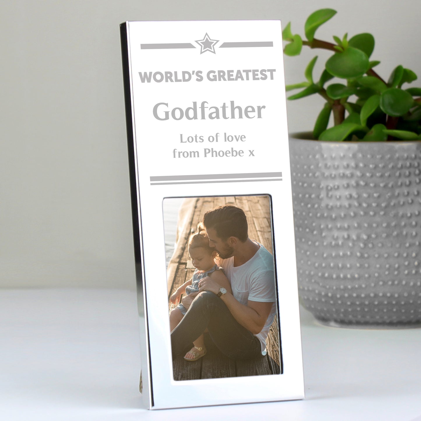 Personalised Gold Award Small Silver 2x3 Photo Frame - MK&JD Gifts