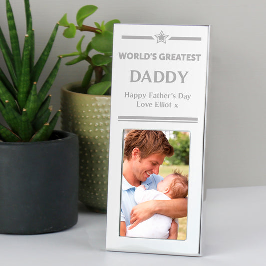 Personalised Gold Award Small Silver 2x3 Photo Frame - MK&JD Gifts