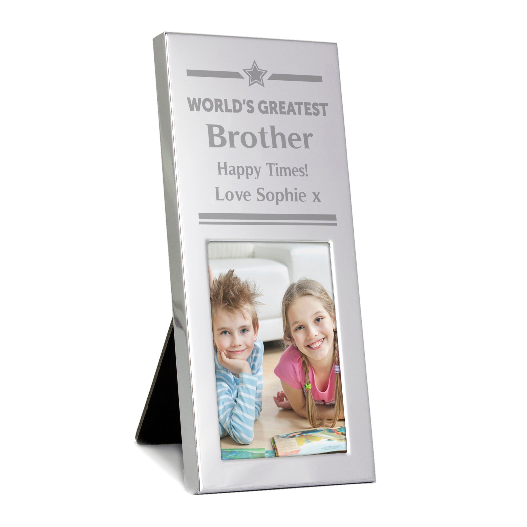 Personalised Gold Award Small Silver 2x3 Photo Frame - MK&JD Gifts