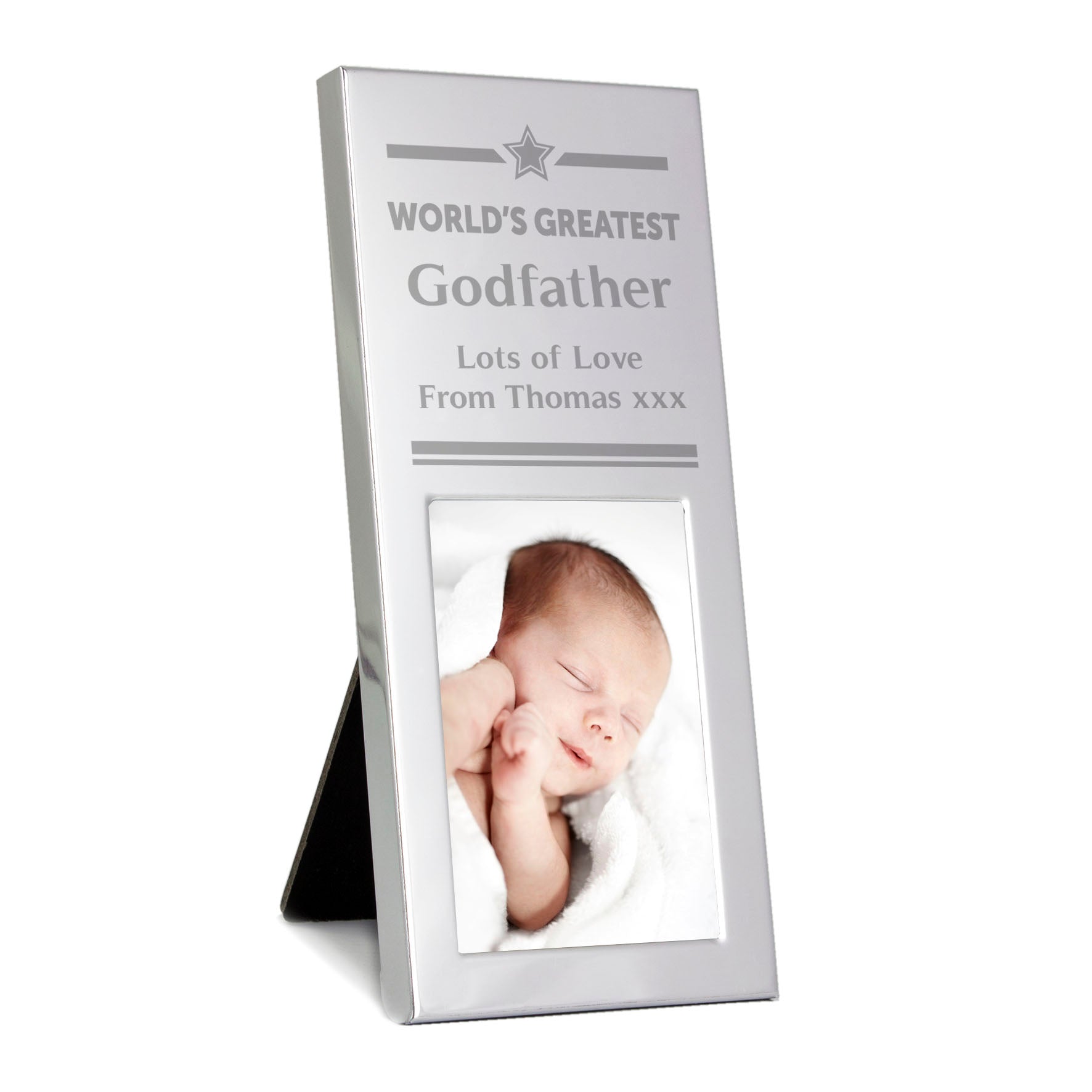 Personalised Gold Award Small Silver 2x3 Photo Frame - MK&JD Gifts