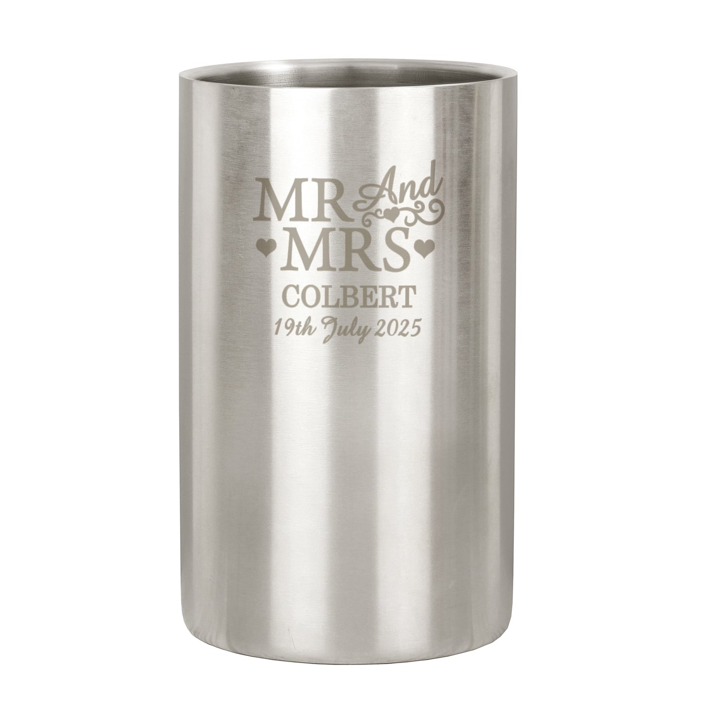 Personalised Mr & Mrs Wine Cooler - MK&JD Gifts