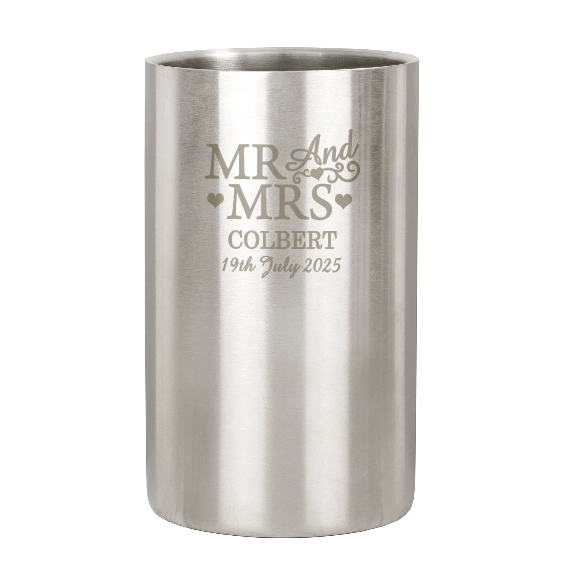 Personalised Mr & Mrs Wine Cooler - MK&JD Gifts