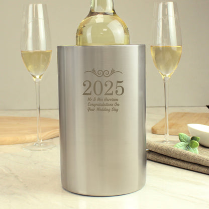 Personalised Number Frame Wine Cooler - MK&JD Gifts