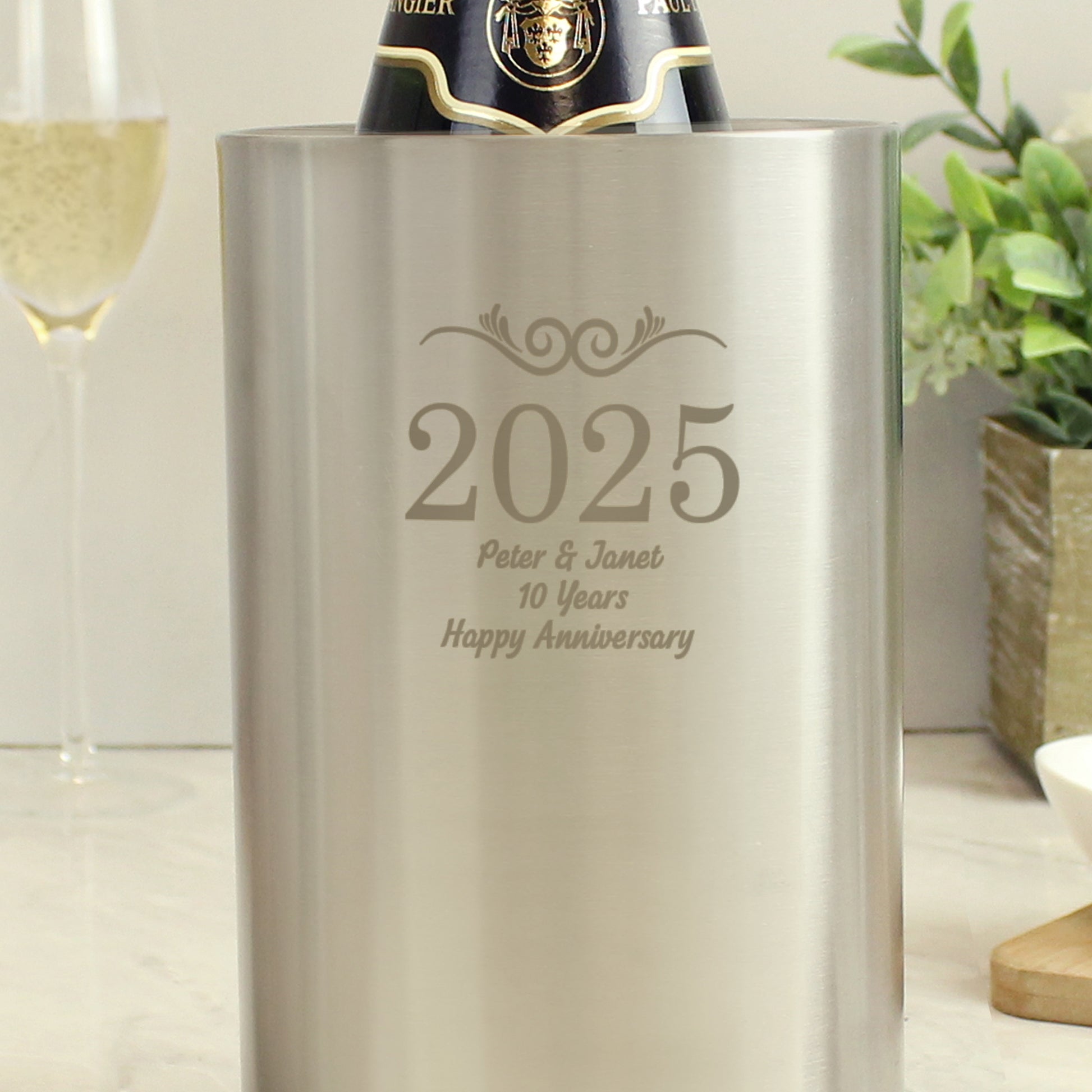Personalised Number Frame Wine Cooler - MK&JD Gifts