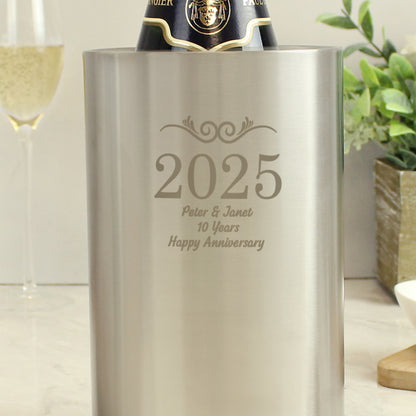 Personalised Number Frame Wine Cooler - MK&JD Gifts