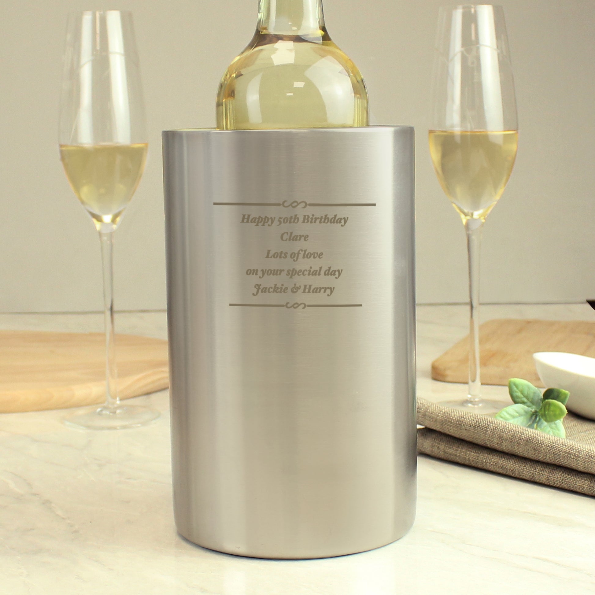 Personalised Any Message Wine Cooler - MK&JD Gifts