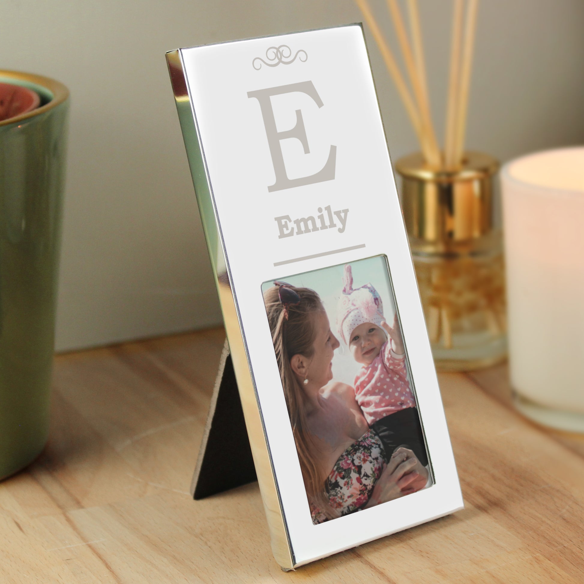 Personalised Small Initial 2x3 Silver Photo Frame - MK&JD Gifts