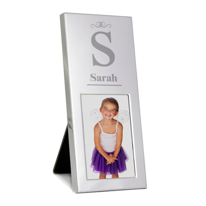 Personalised Small Initial 2x3 Silver Photo Frame - MK&JD Gifts