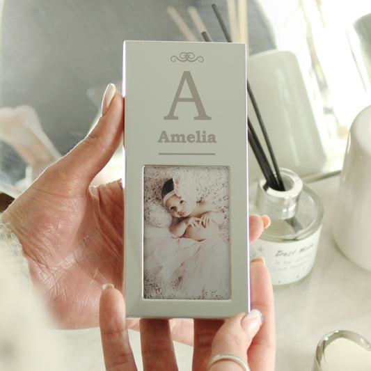 Personalised Small Initial 2x3 Silver Photo Frame - MK&JD Gifts