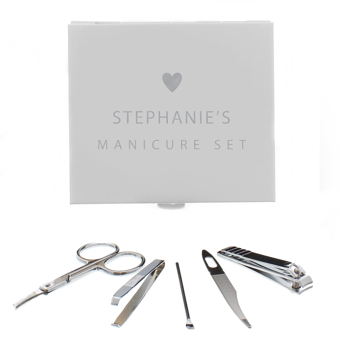 Personalised Heart Manicure Set - MK&JD Gifts