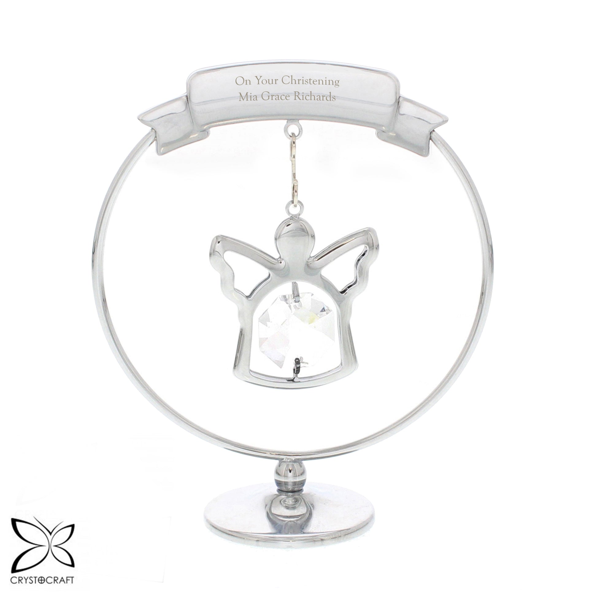 Personalised Crystocraft Angel Ornament - MK&JD Gifts