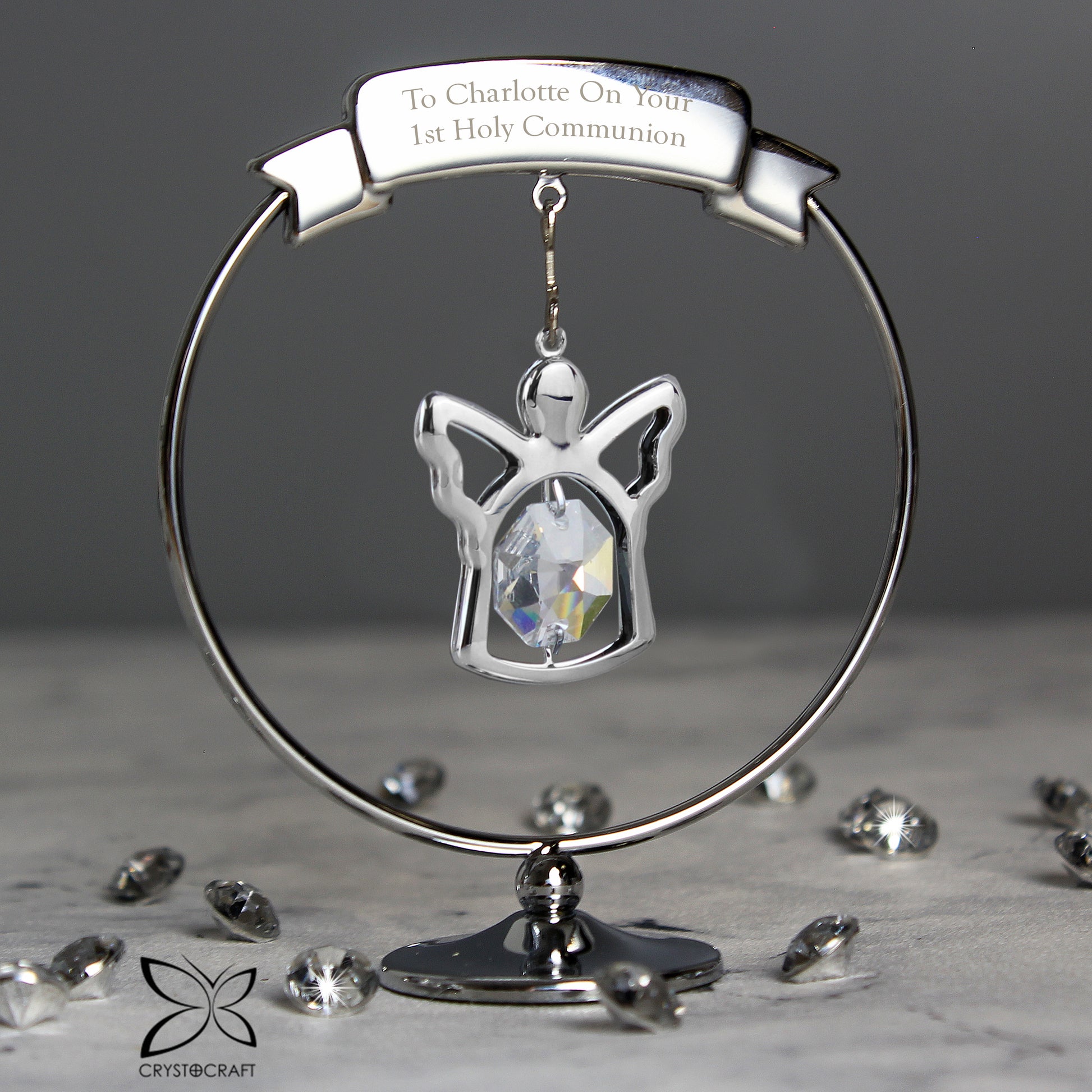 Personalised Crystocraft Angel Ornament - MK&JD Gifts
