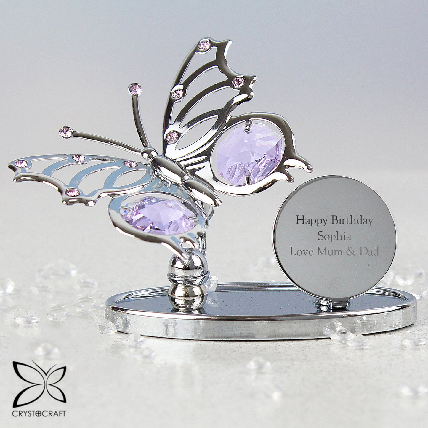 Personalised Crystocraft Butterfly Ornament