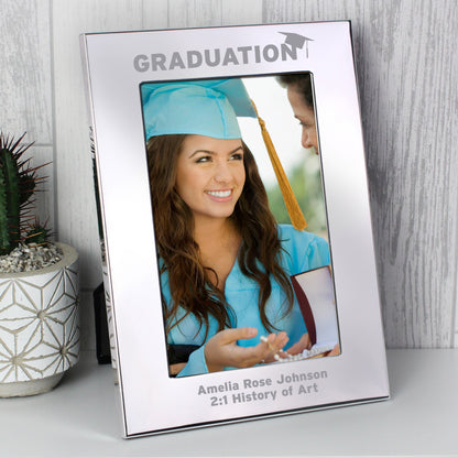 Personalised Graduation Silver 4x6 Photo Frame - MK&JD Gifts