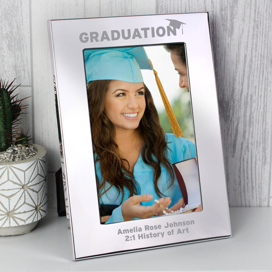 Personalised Graduation Silver 4x6 Photo Frame - MK&JD Gifts
