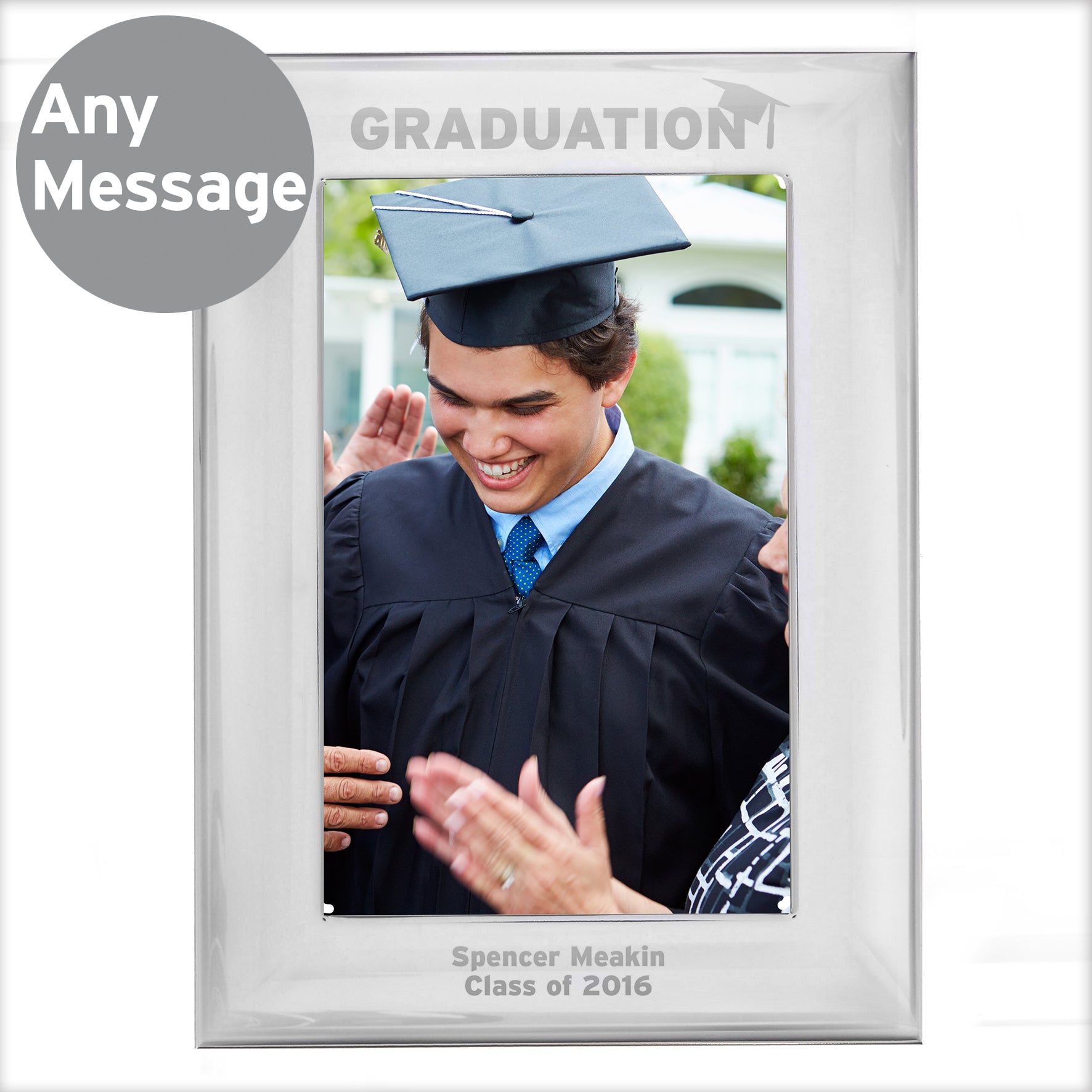 Personalised Graduation Silver 4x6 Photo Frame - MK&JD Gifts