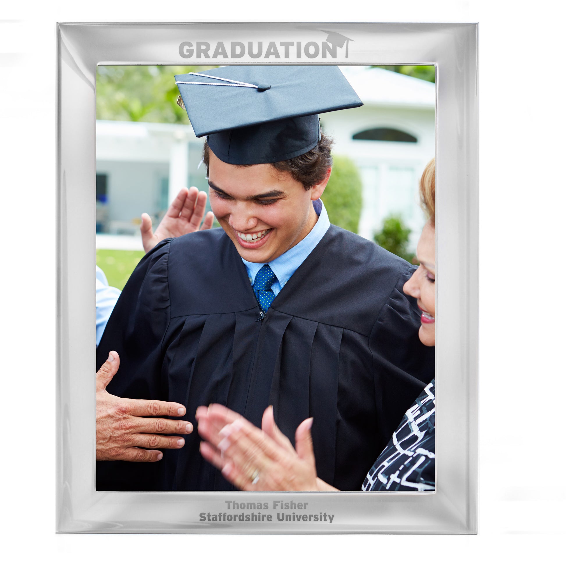 Personalised Graduation 10x8 Silver Photo Frame - MK&JD Gifts