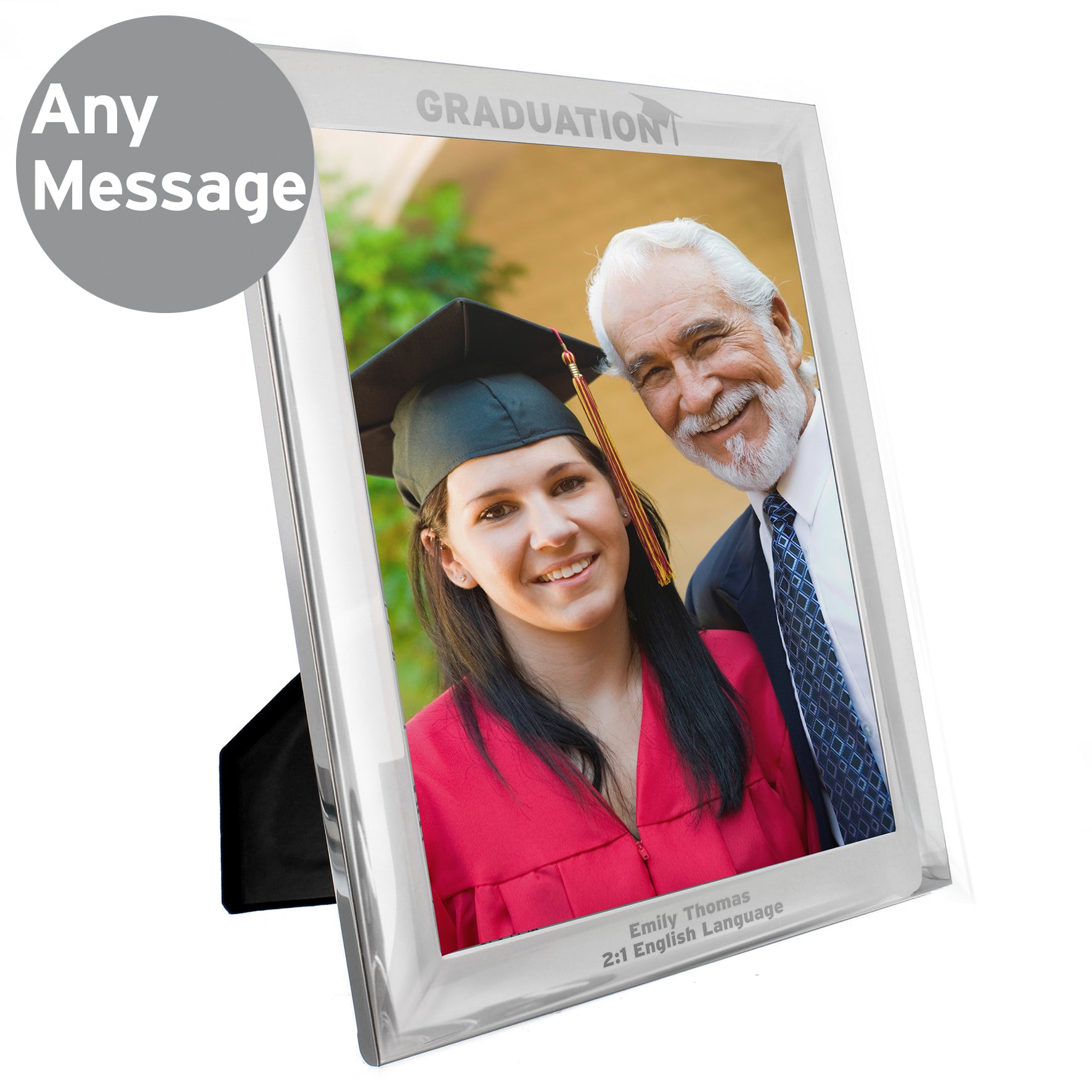 Personalised Graduation 10x8 Silver Photo Frame - MK&JD Gifts