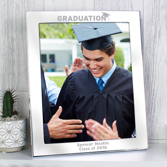 Personalised Graduation 10x8 Silver Photo Frame - MK&JD Gifts