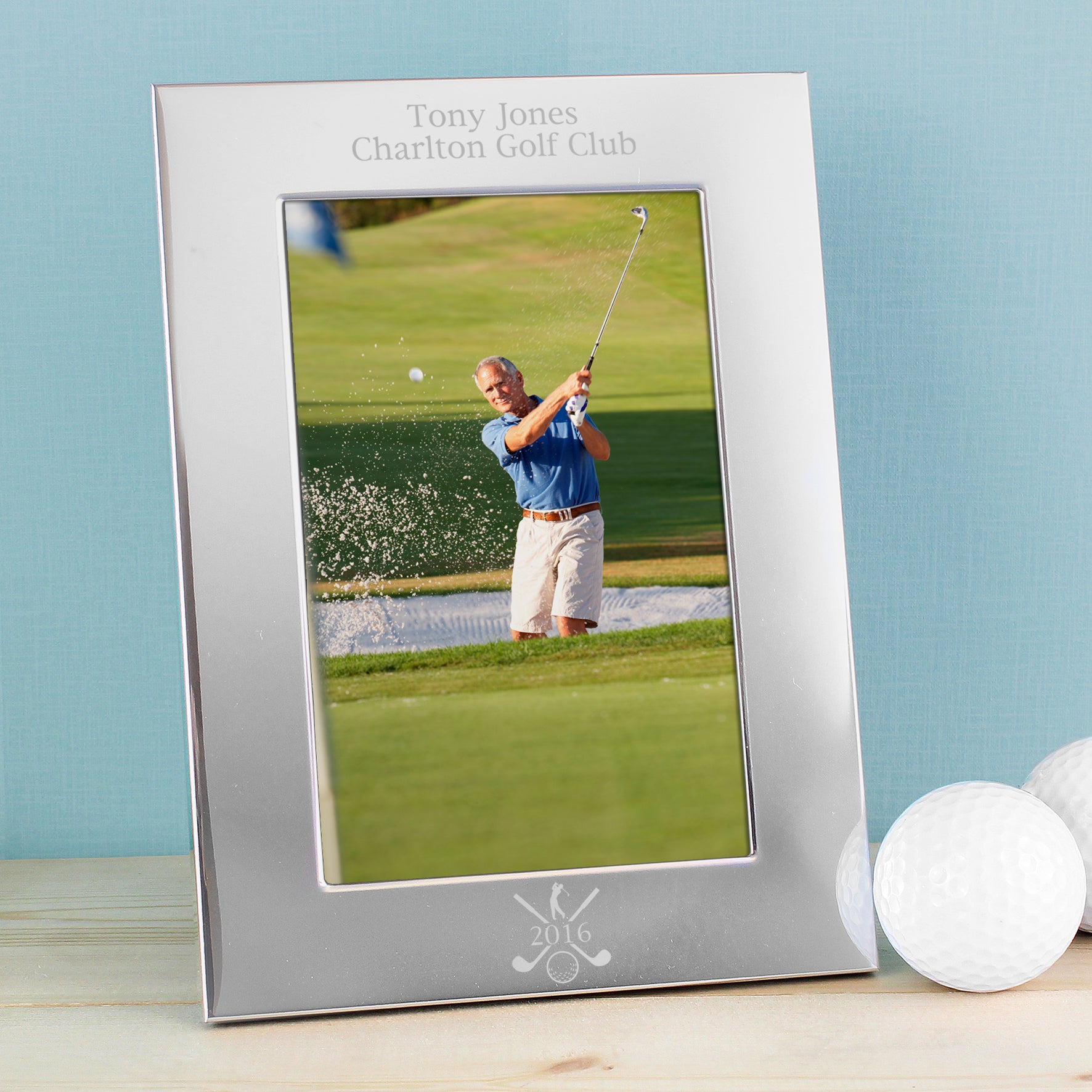 Personalised Golf 6x4 Silver Photo Frame - MK&JD Gifts
