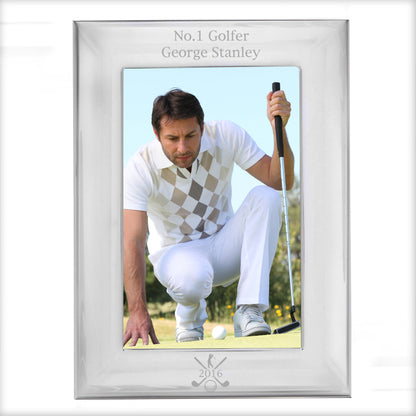 Personalised Golf 6x4 Silver Photo Frame - MK&JD Gifts