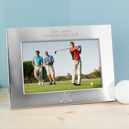 Personalised Golf 6x4 Landscape Silver Photo Frame - MK&JD Gifts