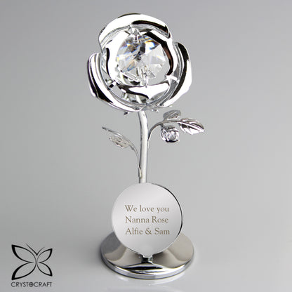 Personalised Crystocraft Rose Ornament - MK&JD Gifts