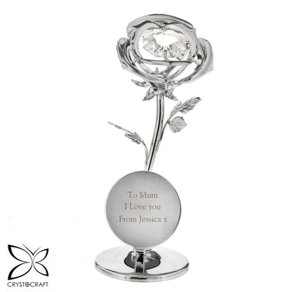 Personalised Crystocraft Rose Ornament - MK&JD Gifts