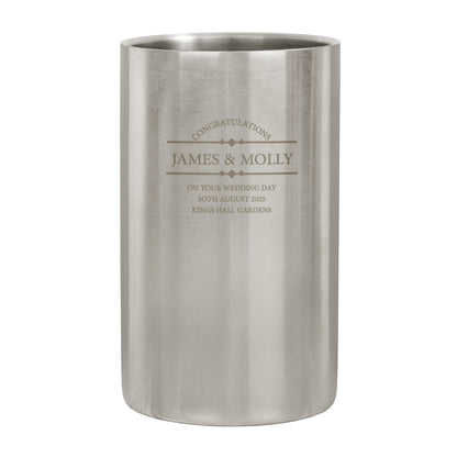 Personalised Diamond Wine Cooler - MK&JD Gifts