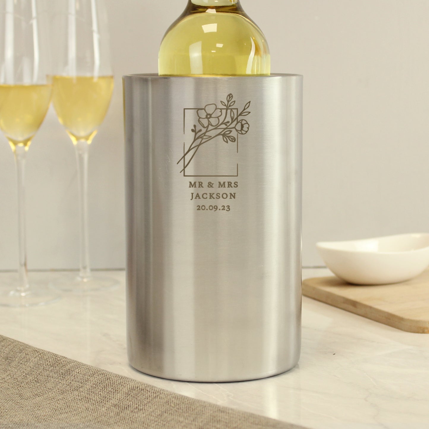 Personalised Botanical Wine Cooler - MK&JD Gifts