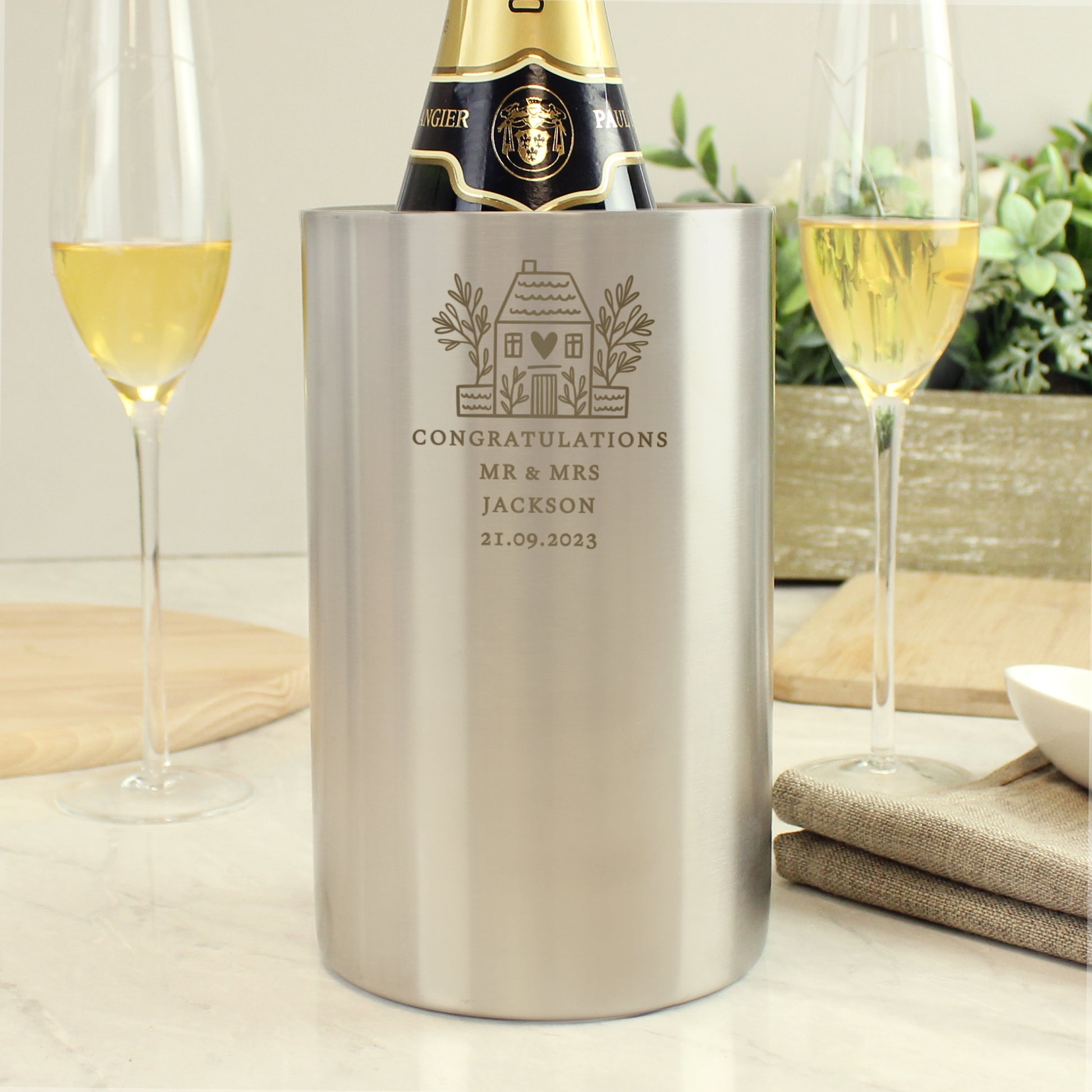Personalised House Wine Cooler - MK&JD Gifts