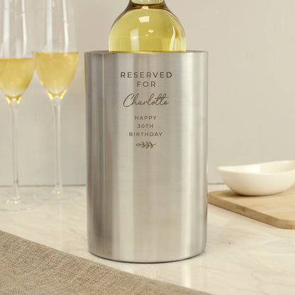 Personalised Free Text Wine Cooler - MK&JD Gifts
