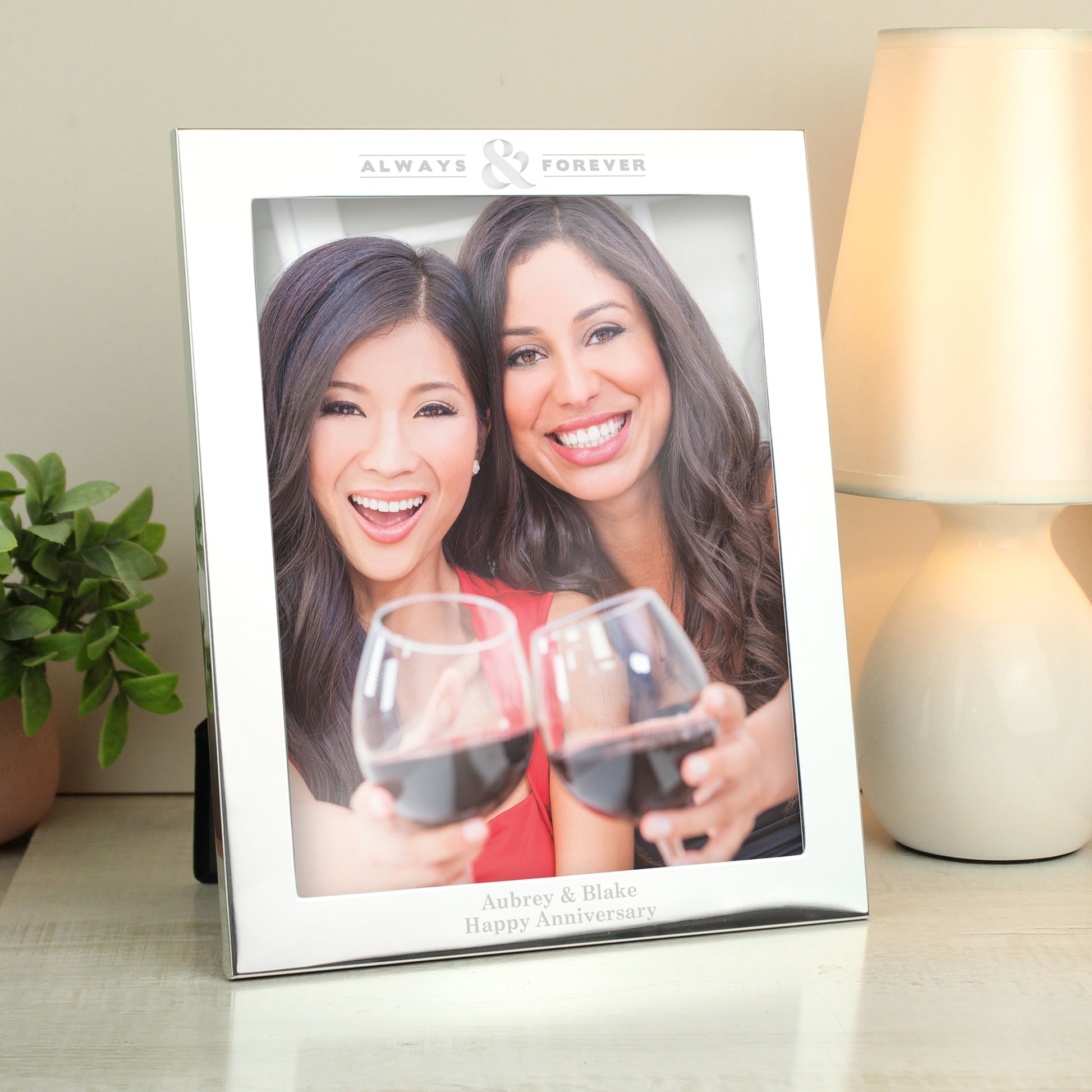 Personalised Always & Forever 10x8 Silver Photo Frame - MK&JD Gifts