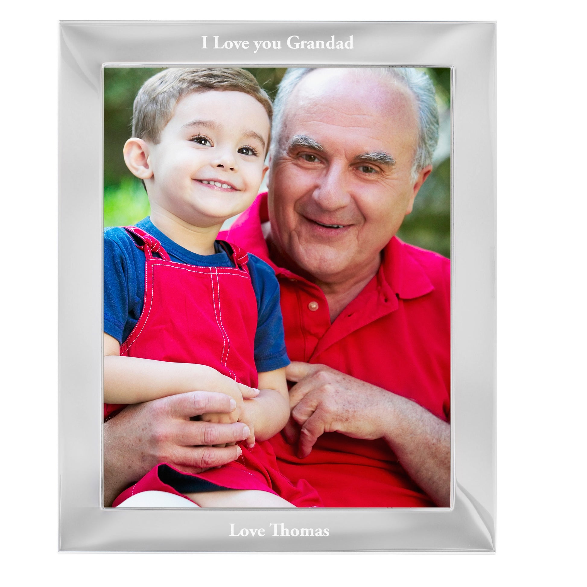 Personalised Any Message 10x8 Silver Photo Frame - MK&JD Gifts